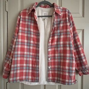 L.L.Bean Women’s Plaid Fleece Lined Shirt Jacket | Size Small